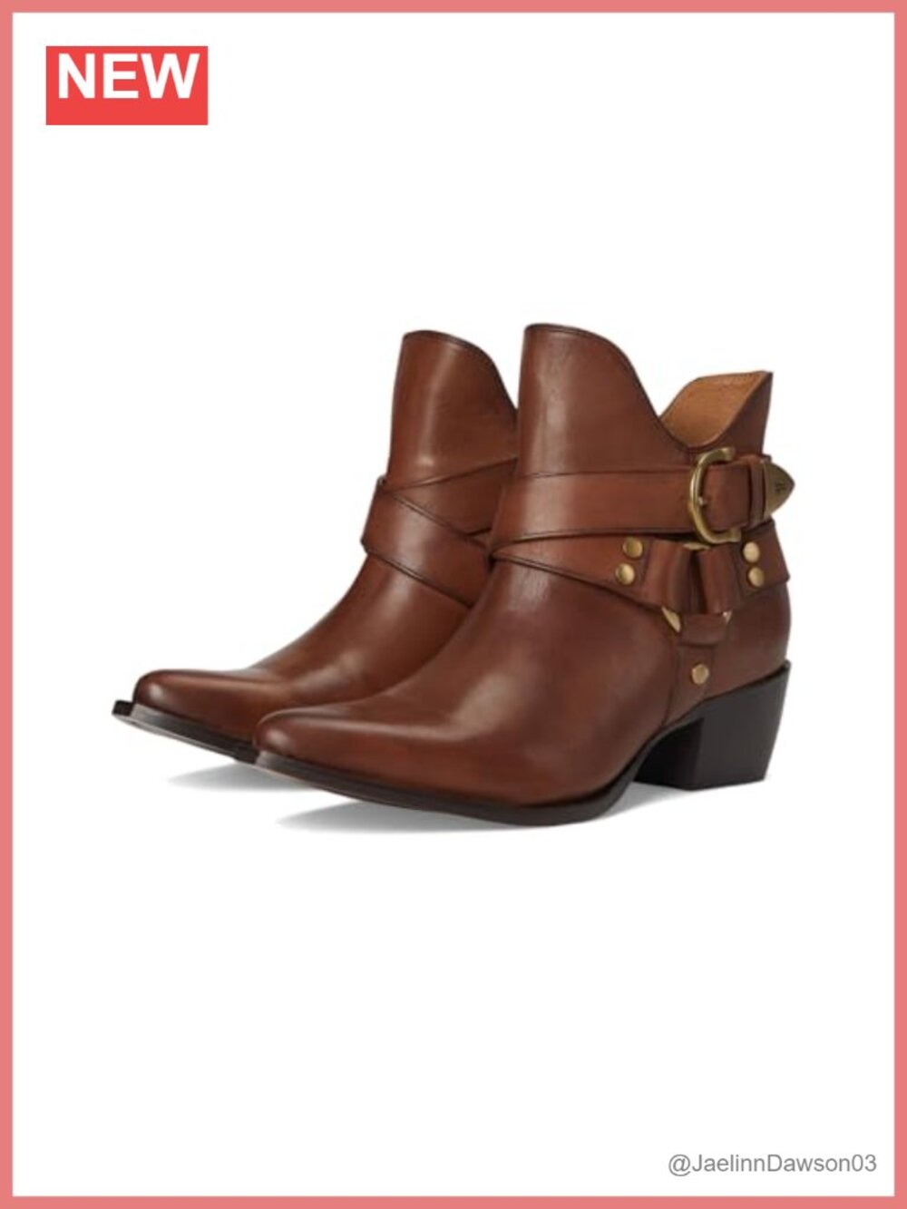 Women's Leather & Suede Block Heel Ankle Booties Pointed Toe Vintage Style